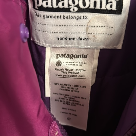 Patagonia Baby Snow Pile Bibs, size 4T - Picture 2 of 4